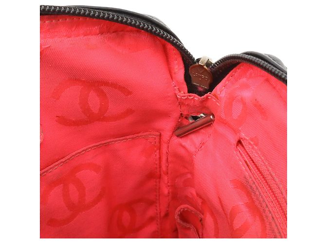 CHANEL Cambon Line Coco Mark Medium Pochette Schultertasche Schwarz Weiß - Ansicht 9