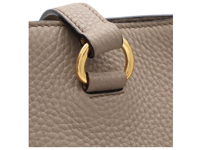 Tote Prada Schultertasche aus gräulichem Leder Grau - Ansicht 7