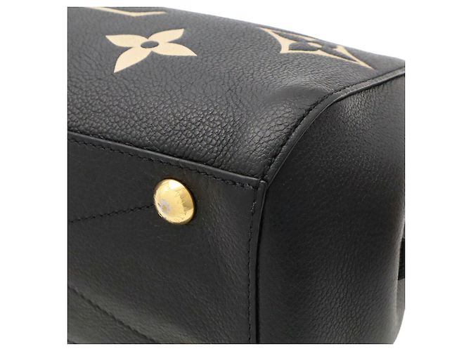 Sac à main Louis Vuitton Monogram Empreinte Montaigne BB Noir Beige - vue 4
