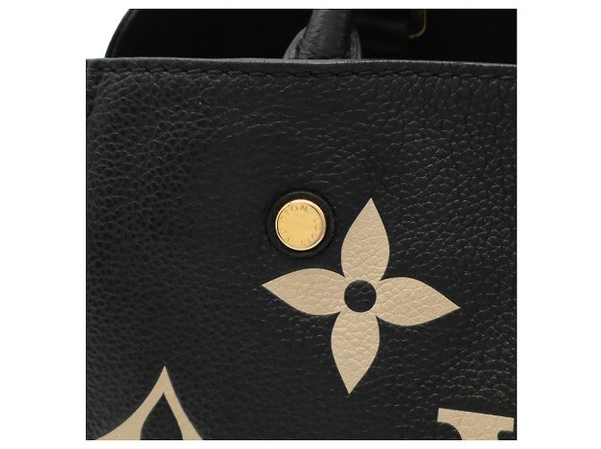Sac à main Louis Vuitton Monogram Empreinte Montaigne BB Noir Beige - vue 7