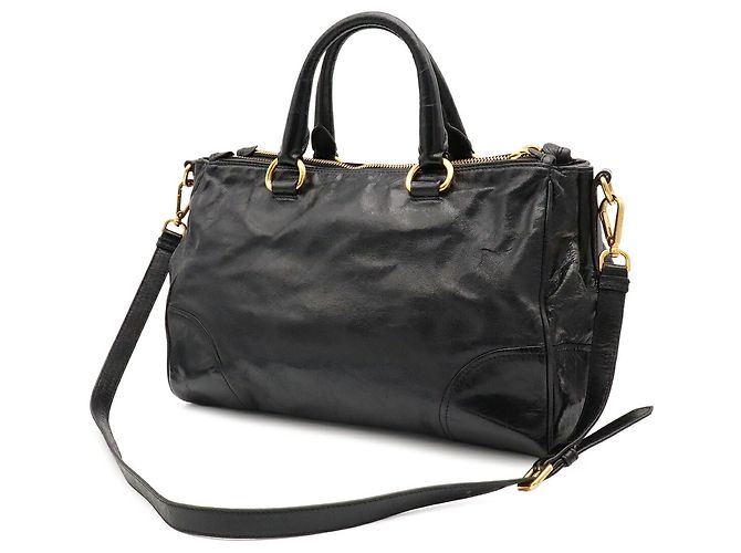 Sac à main Prada Vitello Shine en Black Noir - vue 3