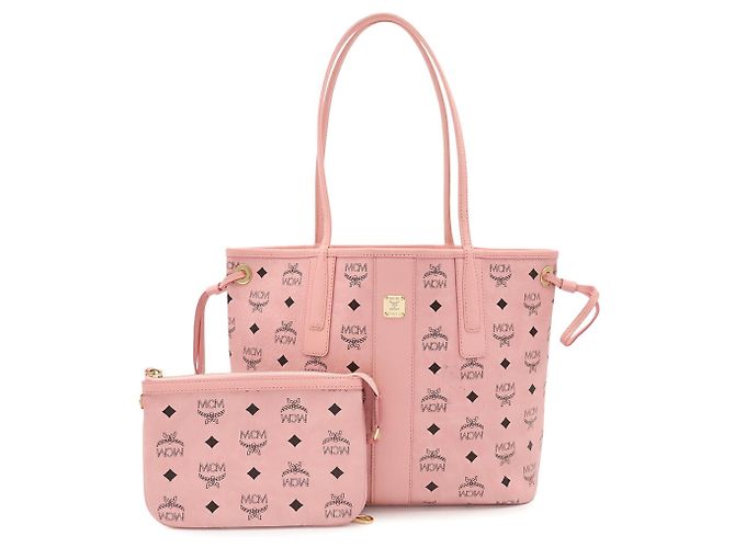 Bolso MCM Liz Shopper Small Visetos Tote Shoulder Rosa - vista 2