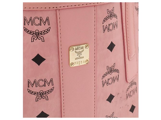 Bolso MCM Liz Shopper Small Visetos Tote Shoulder Rosa - vista 6