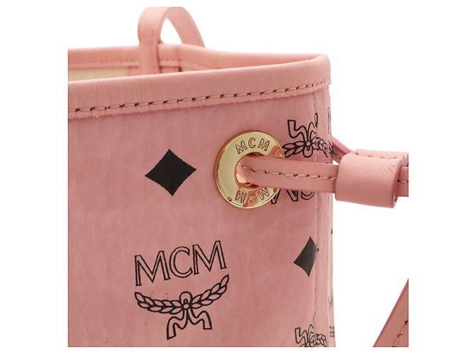 Bolso MCM Liz Shopper Small Visetos Tote Shoulder Rosa - vista 7