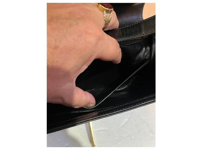 Borsa a tracolla Gucci in pelle nera Nero - vista 10