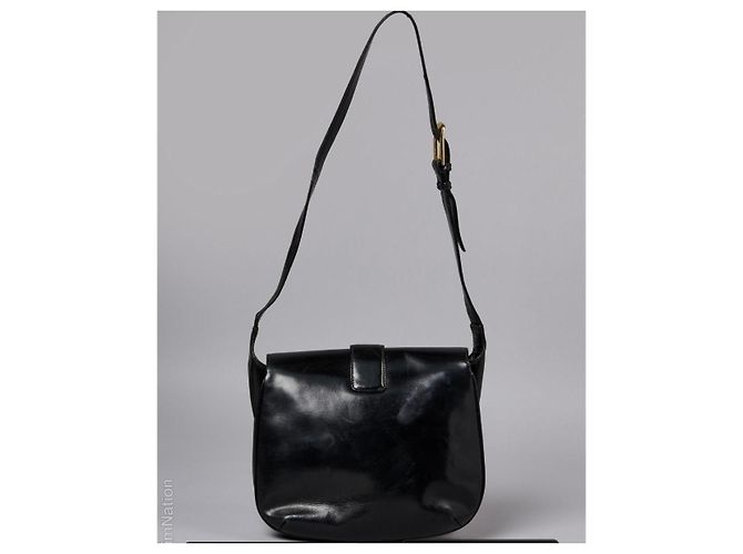 Borsa a tracolla Gucci in pelle nera Nero - vista 2