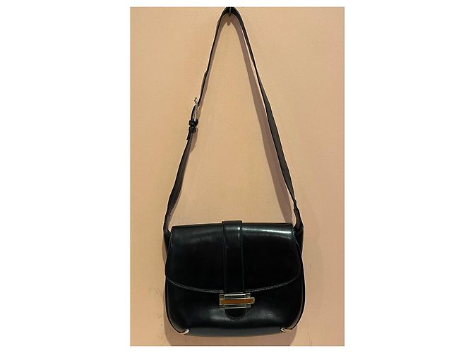 Borsa a tracolla Gucci in pelle nera Nero - vista 4