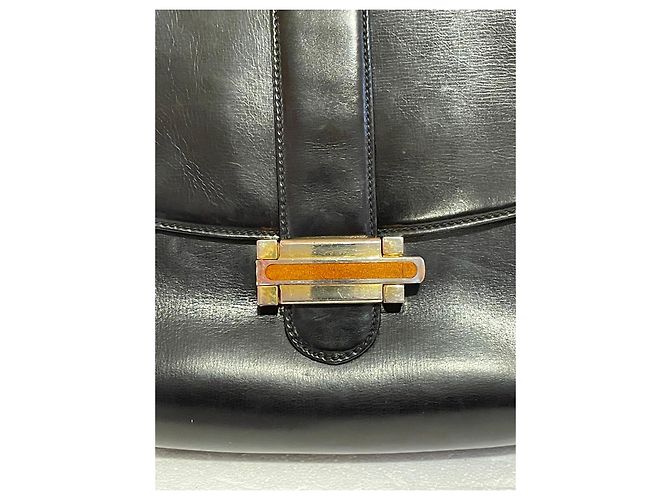 Borsa a tracolla Gucci in pelle nera Nero - vista 5