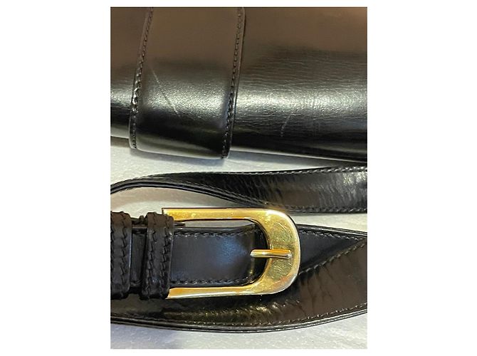 Borsa a tracolla Gucci in pelle nera Nero - vista 6