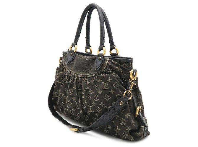 Saco Tote Louis Vuitton Monogram Denim Neo Cavi MM Preto Monograma - vista 3