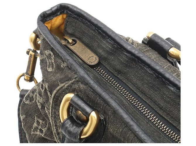 Saco Tote Louis Vuitton Monogram Denim Neo Cavi MM Preto Monograma - vista 6