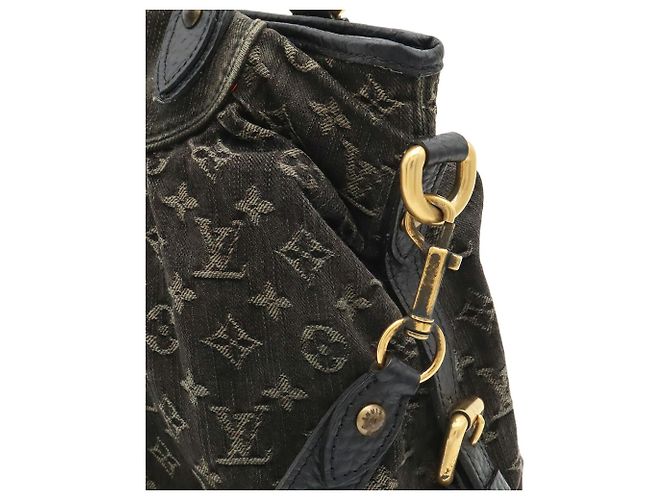 Saco Tote Louis Vuitton Monogram Denim Neo Cavi MM Preto Monograma - vista 8