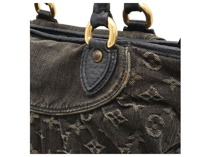 Saco Tote Louis Vuitton Monogram Denim Neo Cavi MM Preto Monograma - vista 9