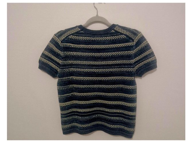Jersey Polo Ralph Lauren de algodón en azul y écru Blanco Crudo - vista 2