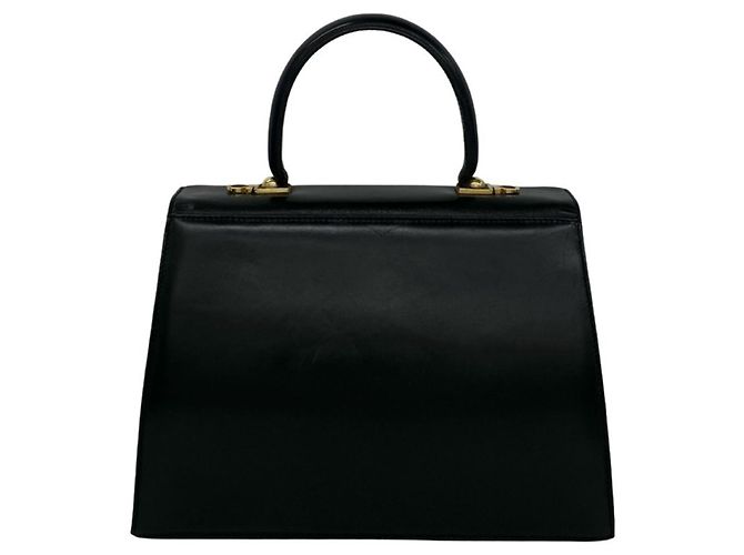 Gancini Borsa Salvatore Ferragamo in pelle di vitello nera Nero - vista 3