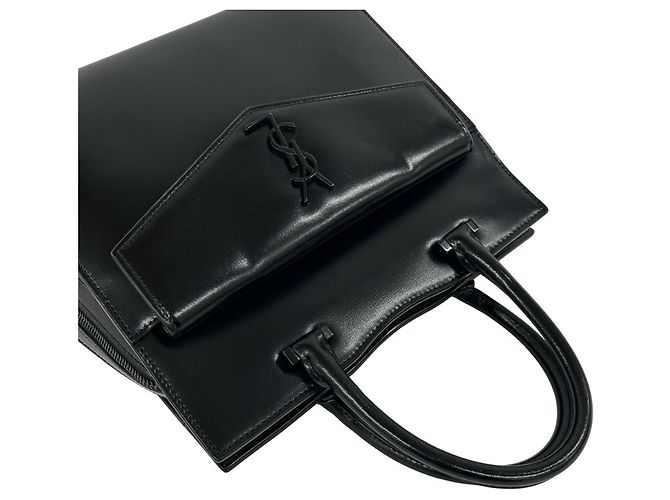 Autre Marque Borsa a mano in pelle Yves Saint Laurent Uptown YSL Logo - vista 4