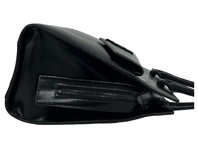Autre Marque Borsa a mano in pelle Yves Saint Laurent Uptown YSL Logo - vista 6