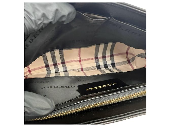 Borsa a tracolla Burberry in pelle nera Nero - vista 9