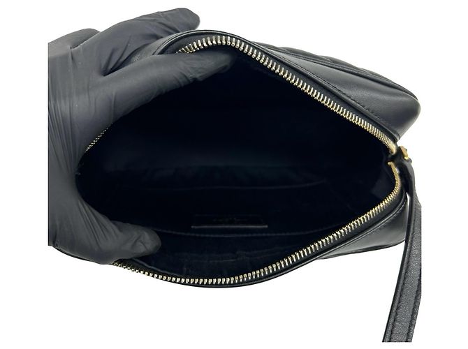 Autre Marque Borsa a tracolla Saint Laurent in pelle nera Nero - vista 9