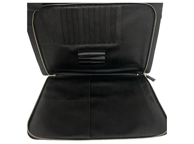 Saffiano Borsetta Prada in pelle nera Nero - vista 10