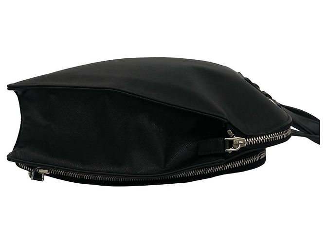 Saffiano Borsetta Prada in pelle nera Nero - vista 6