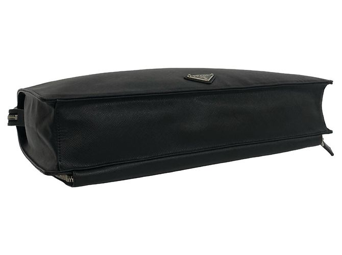 Saffiano Borsetta Prada in pelle nera Nero - vista 7
