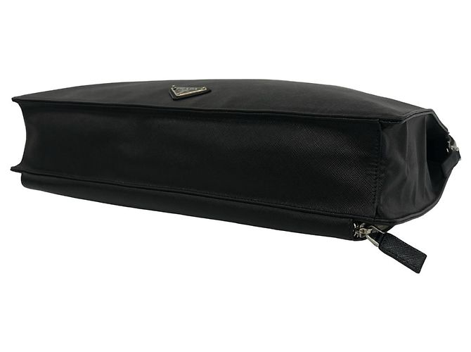 Saffiano Borsetta Prada in pelle nera Nero - vista 8