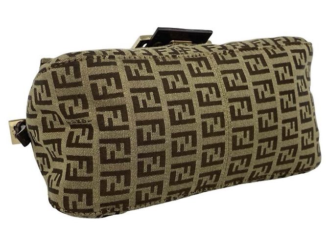 Fendi Vintage Mini-Handtasche mit Zucchino FF-Muster Braun - Ansicht 7