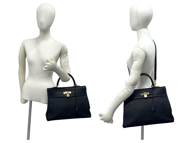 Hermès HERMES Kelly 35 Togo Borsa a mano/Borsa a tracolla Nero - vista 2