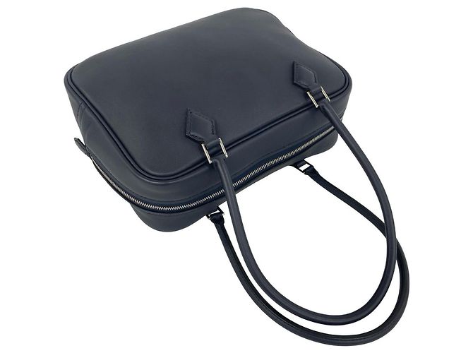 Hermès Bolsa de mão Hermes Plume 20 em couro Swift Azul marinho - vista 4