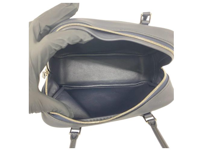 Hermès Bolsa de mão Hermes Plume 20 em couro Swift Azul marinho - vista 9