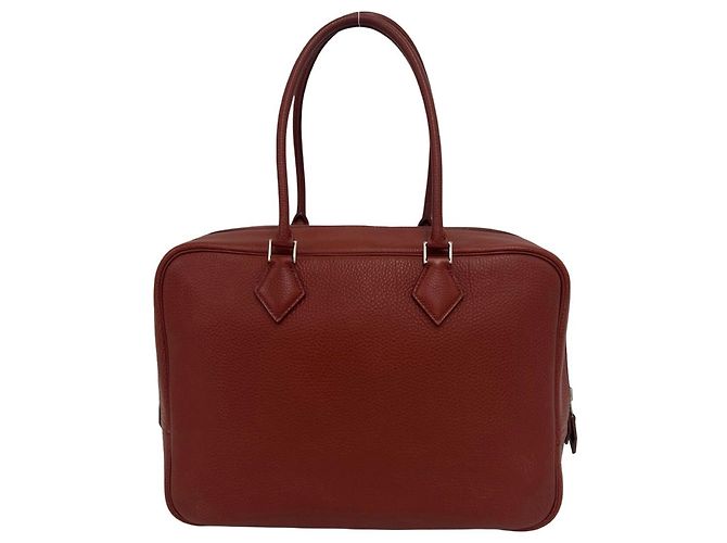 Hermès Bolsa HERMES Plume 32 em couro Togo Marrom - vista 4
