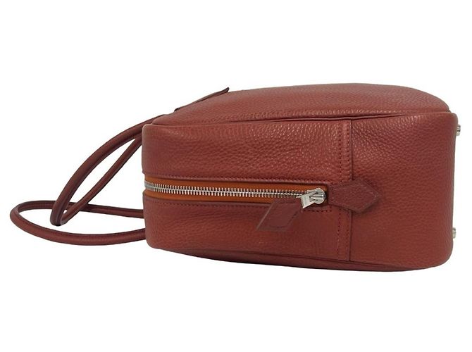 Hermès Bolsa HERMES Plume 32 em couro Togo Marrom - vista 5