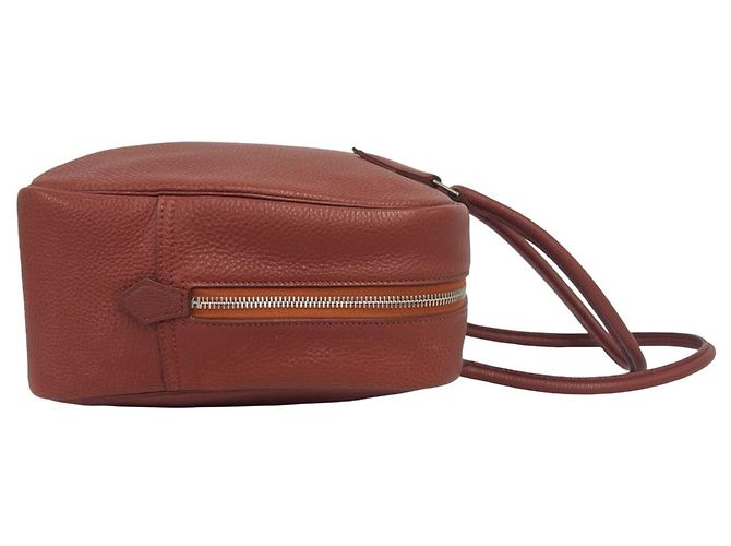 Hermès Bolsa HERMES Plume 32 em couro Togo Marrom - vista 6
