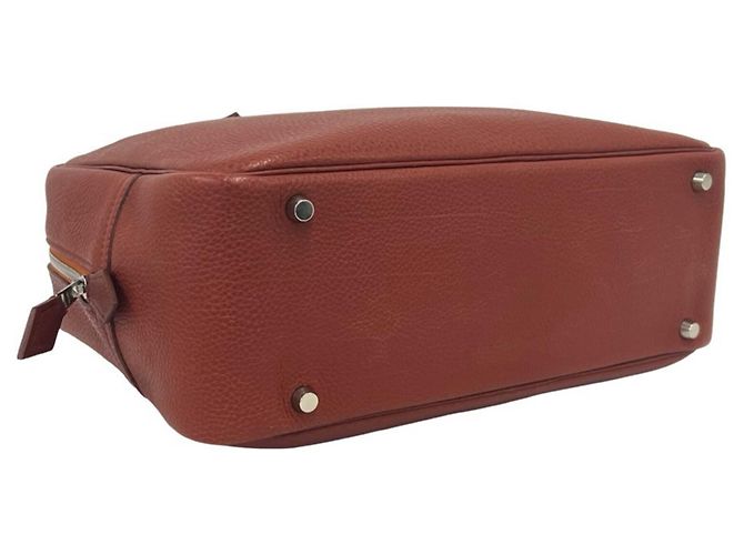 Hermès Bolsa HERMES Plume 32 em couro Togo Marrom - vista 7