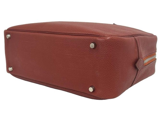 Hermès Bolsa HERMES Plume 32 em couro Togo Marrom - vista 8