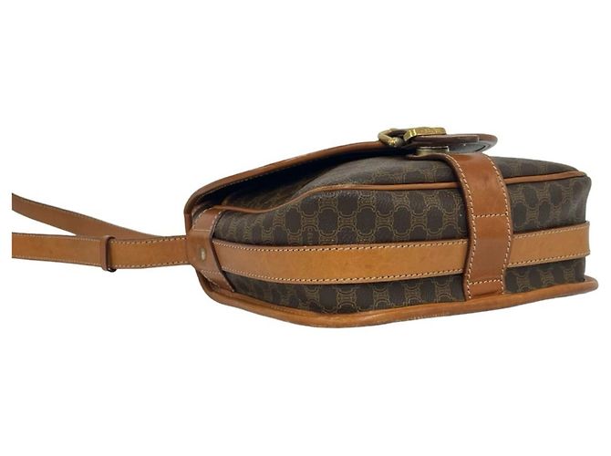 Céline Sac à épaule CELINE Vintage Macadam Blazon Pattern Triomphe Logo Marron - vue 7