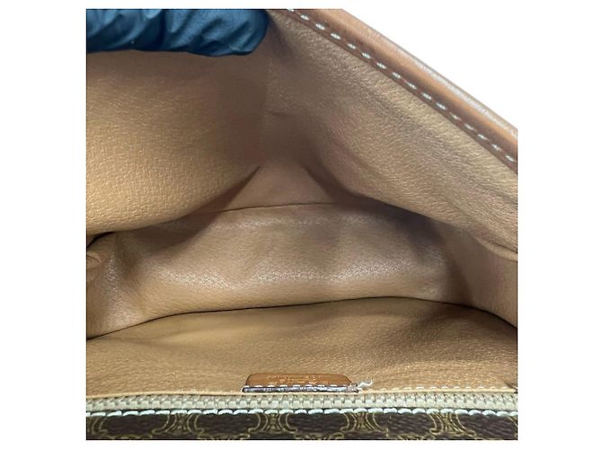 Céline Sac à épaule CELINE Vintage Macadam Blazon Pattern Triomphe Logo Marron - vue 9