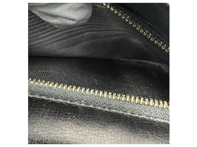 Céline Celine Vintage C Macadam Pattern Shoulder Bag Black - view 10