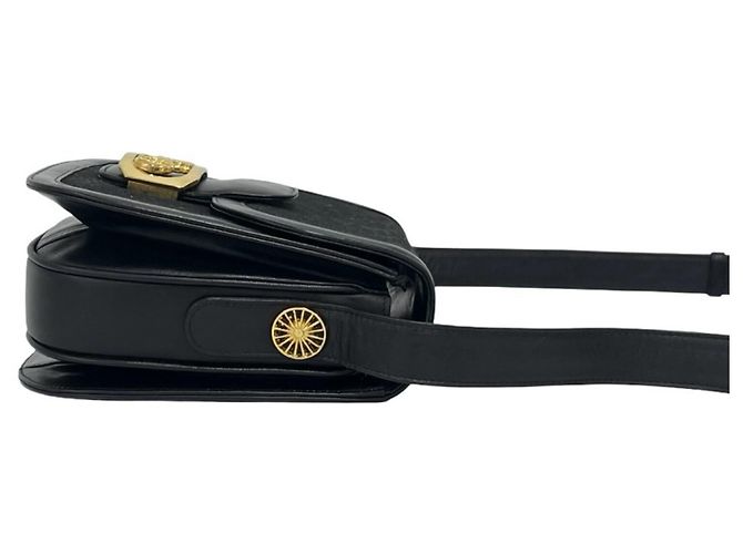 Céline Celine Vintage C Macadam Pattern Shoulder Bag Black - view 6