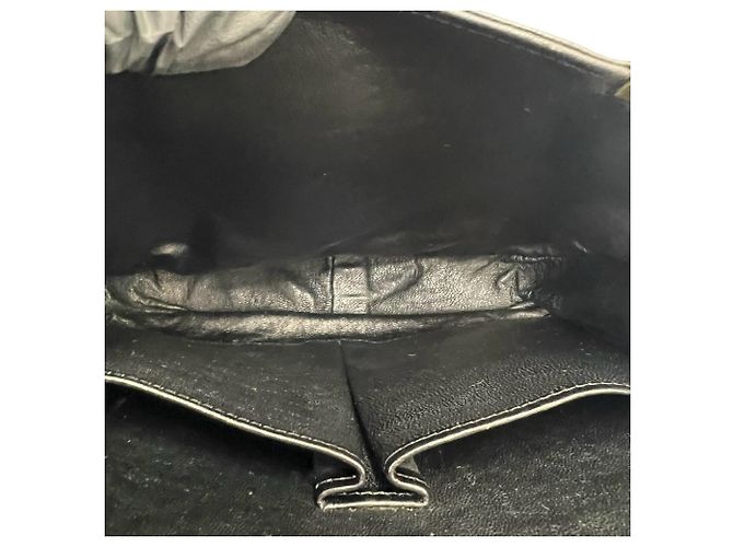 Céline Celine Vintage C Macadam Pattern Shoulder Bag Black - view 9