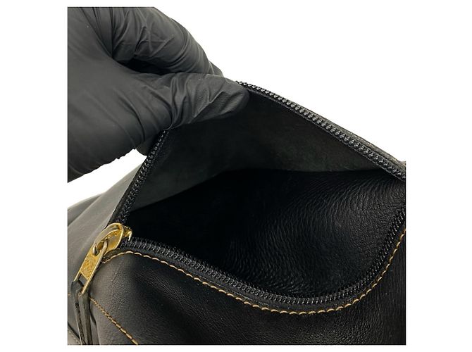Zaino in pelle Loewe Vintage Anton Anagram Logo Nero - vista 10