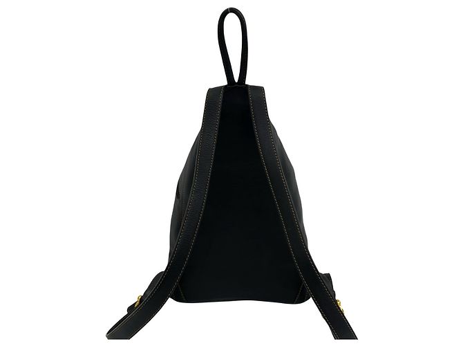 Zaino in pelle Loewe Vintage Anton Anagram Logo Nero - vista 3