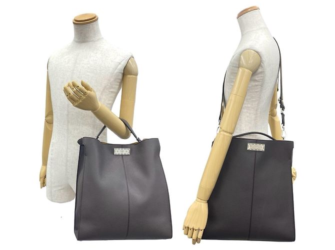 Borsa a mano/Borsa a tracolla Fendi Peekaboo X-Lite in pelle Marrone - vista 2