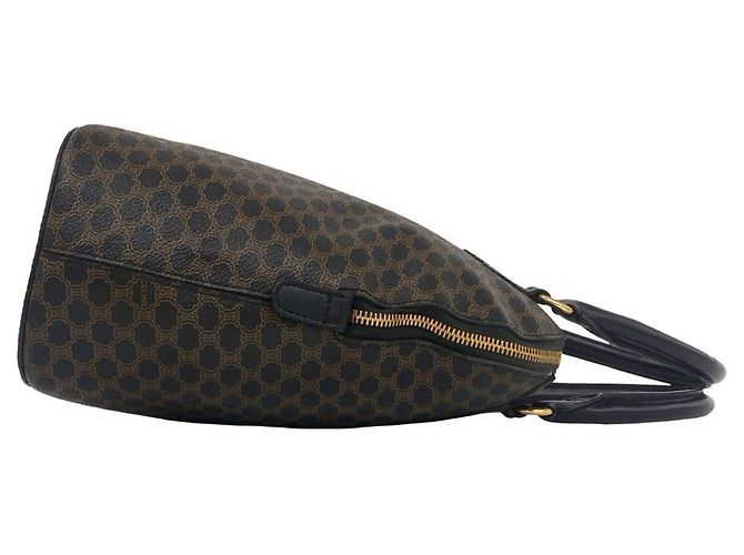 Céline Sac à main Celine Vintage Macadam Blazon Pattern Marron Noir - vue 6
