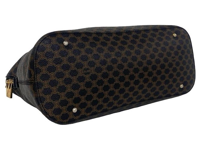 Céline Sac à main Celine Vintage Macadam Blazon Pattern Marron Noir - vue 7