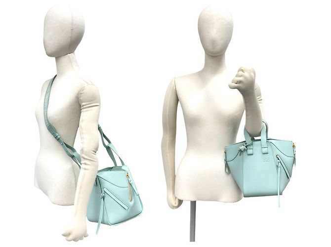 Loewe Hammock Compact Lederhandtasche/Schultertasche Grün - Ansicht 2
