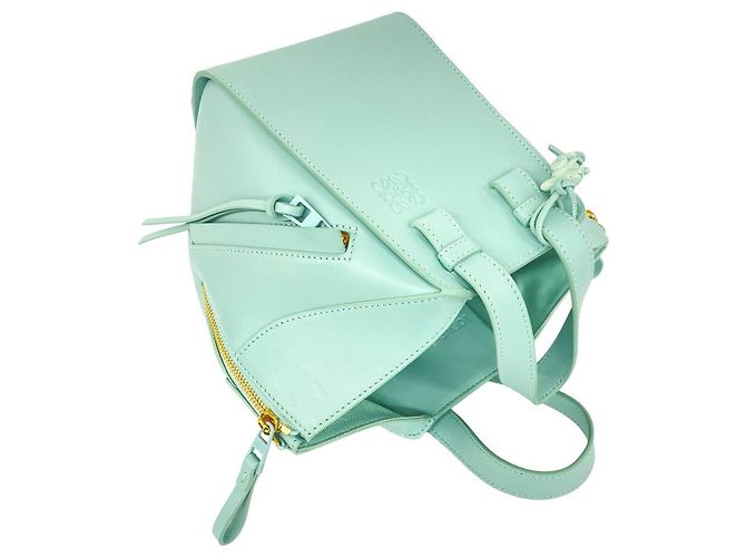 Loewe Hammock Compact Lederhandtasche/Schultertasche Grün - Ansicht 4