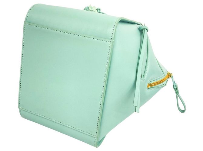 Loewe Hammock Compact Lederhandtasche/Schultertasche Grün - Ansicht 8