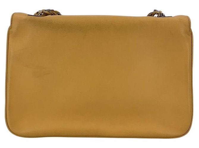 Fendi Borsa a tracolla a baguette in pelle nappa gialla Giallo - vista 3